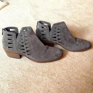Vince Camuto grey suede booties
